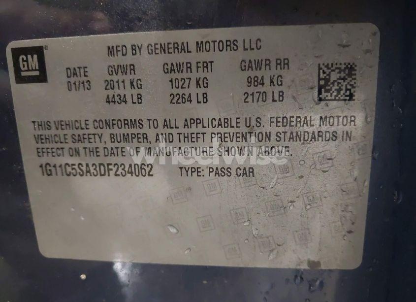 Photo 9 of 2013 Chevrolet Malibu 1LT (VIN 1G11C5SA3DF234062)