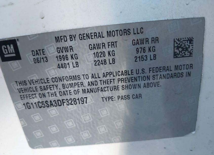 Photo 9 of 2013 Chevrolet Malibu 1LT (VIN 1G11C5SA3DF328197)
