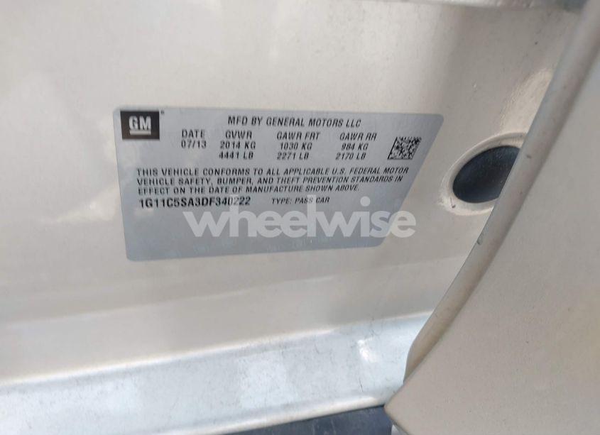 Photo 9 of 2013 Chevrolet Malibu 1LT (VIN 1G11C5SA3DF340222)