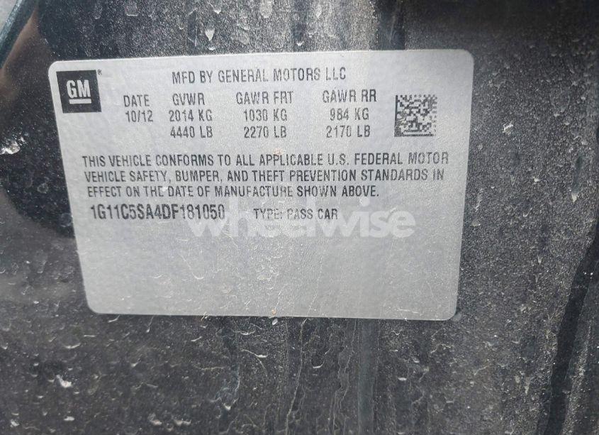Photo 9 of 2013 Chevrolet Malibu 1LT (VIN 1G11C5SA4DF181050)