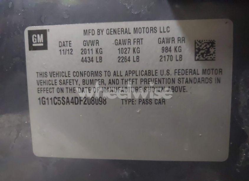Photo 9 of 2013 Chevrolet Malibu 1LT (VIN 1G11C5SA4DF208098)