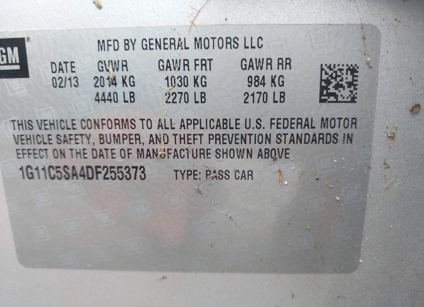 Photo 9 of 2013 Chevrolet Malibu 1LT (VIN 1G11C5SA4DF255373)