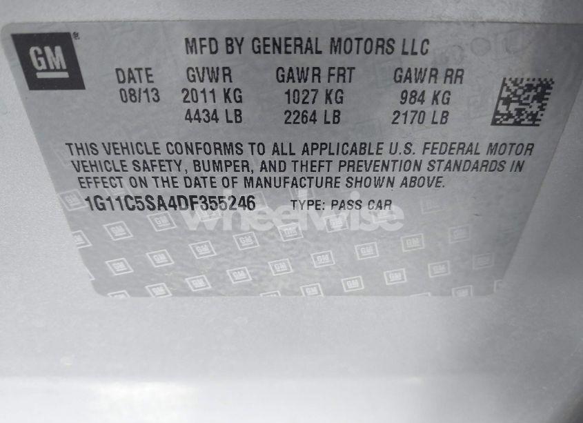 Photo 9 of 2013 Chevrolet Malibu 1LT (VIN 1G11C5SA4DF355246)