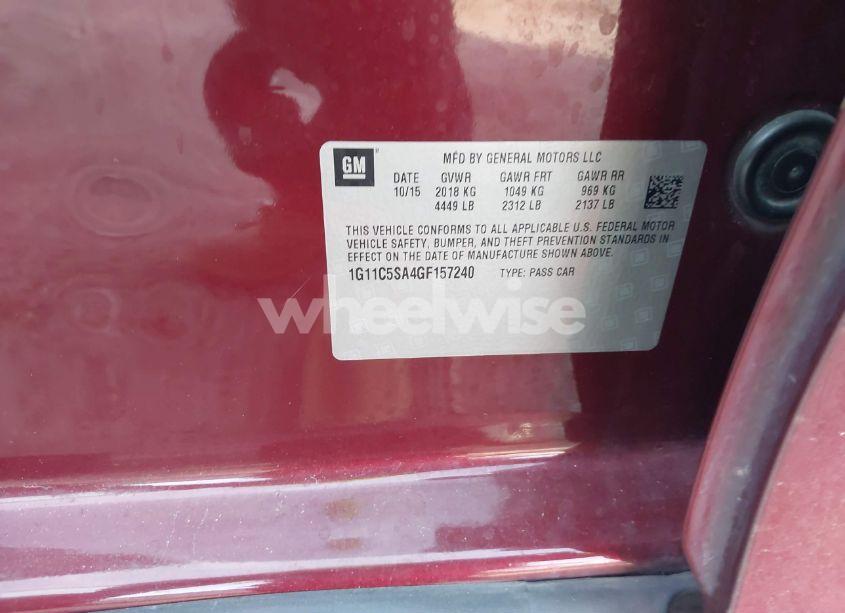 Photo 9 of 2016 Chevrolet Malibu LIMITED LT (VIN 1G11C5SA4GF157240)