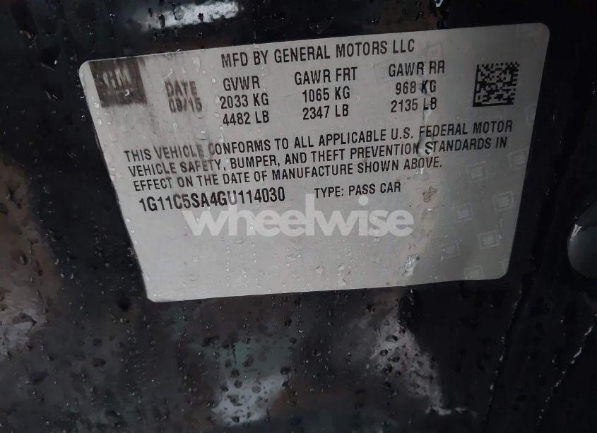 Photo 9 of 2016 Chevrolet Malibu LIMITED LT (VIN 1G11C5SA4GU114030)