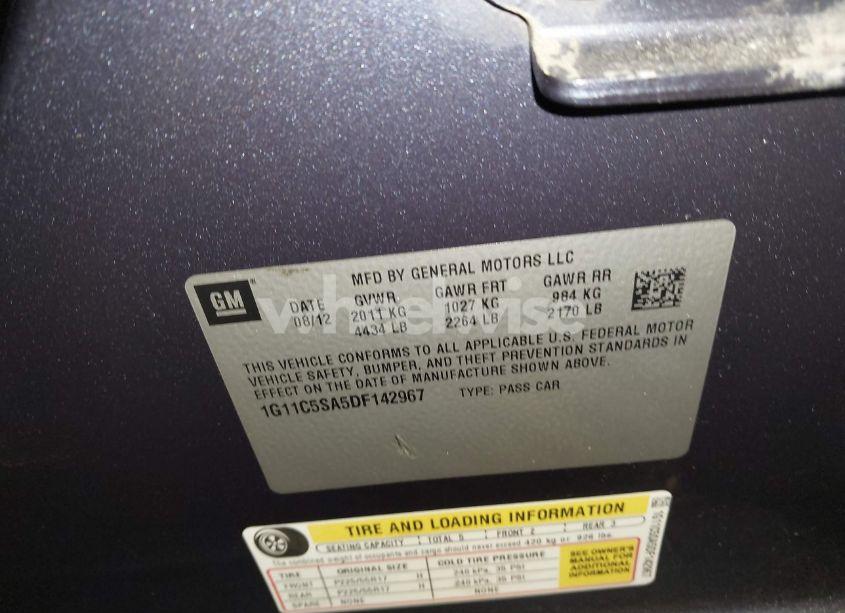 Photo 9 of 2013 Chevrolet Malibu 1LT (VIN 1G11C5SA5DF142967)