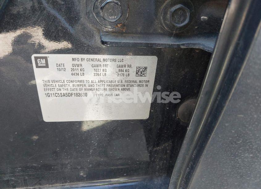 Photo 9 of 2013 Chevrolet Malibu 1LT (VIN 1G11C5SA5DF182630)