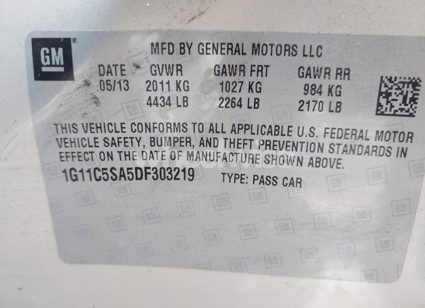 Photo 9 of 2013 Chevrolet Malibu 1LT (VIN 1G11C5SA5DF303219)