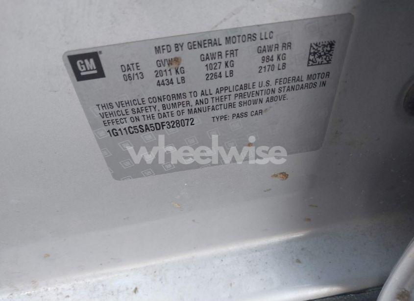 Photo 9 of 2013 Chevrolet Malibu 1LT (VIN 1G11C5SA5DF328072)