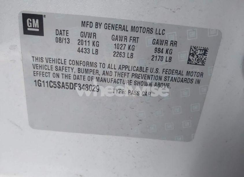 Photo 9 of 2013 Chevrolet Malibu 1LT (VIN 1G11C5SA5DF348029)