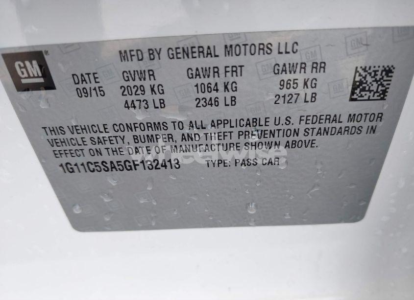 Photo 9 of 2016 Chevrolet Malibu LIMITED LT (VIN 1G11C5SA5GF132413)