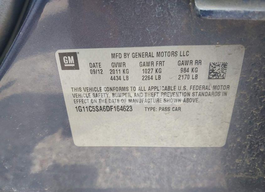 Photo 9 of 2013 Chevrolet Malibu 1LT (VIN 1G11C5SA6DF164623)