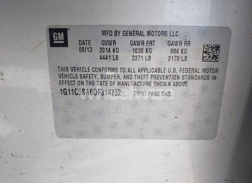 Photo 9 of 2013 Chevrolet Malibu 1LT (VIN 1G11C5SA6DF314732)