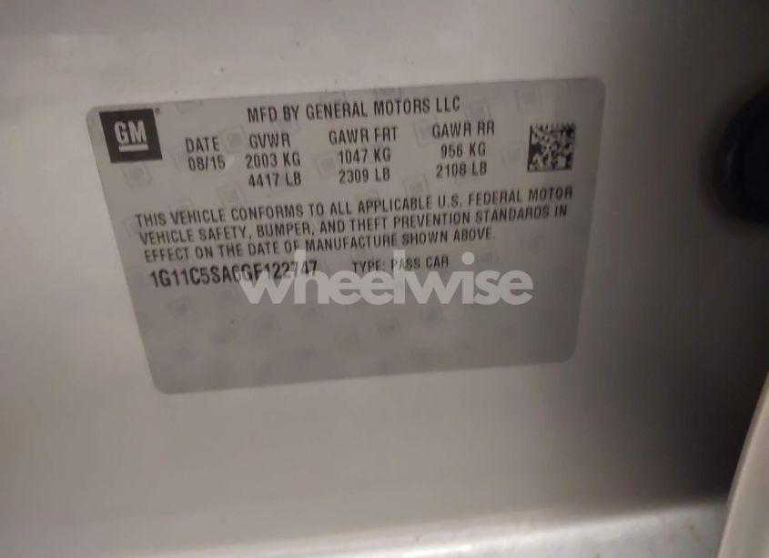 Photo 9 of 2016 Chevrolet Malibu LIMITED LT (VIN 1G11C5SA6GF122747)