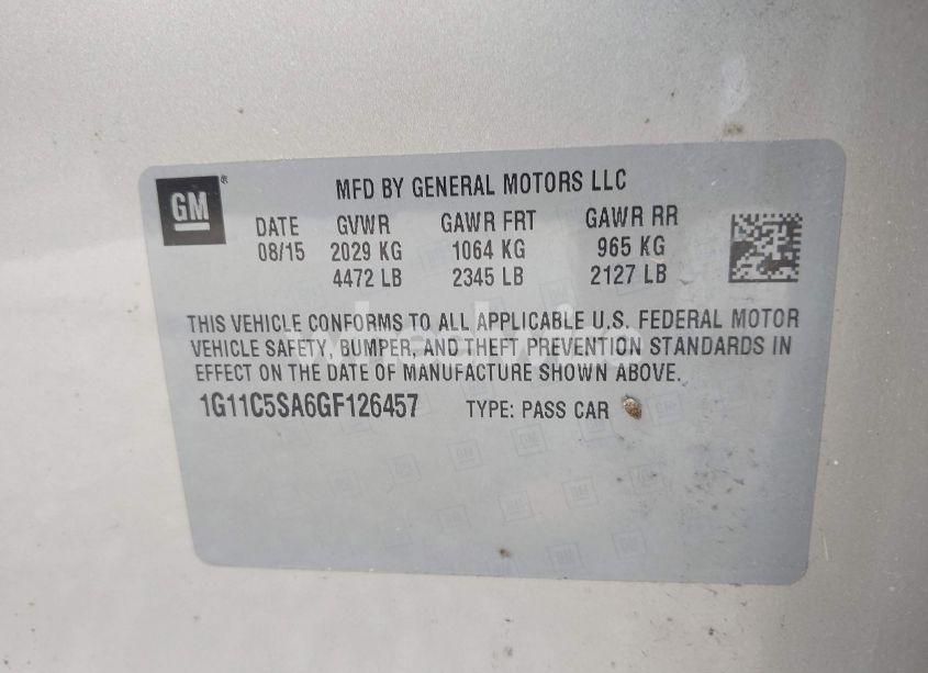 Photo 9 of 2016 Chevrolet Malibu LIMITED LT (VIN 1G11C5SA6GF126457)