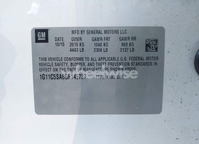 Photo 9 of 2016 Chevrolet Malibu LIMITED LT (VIN 1G11C5SA6GF149737)