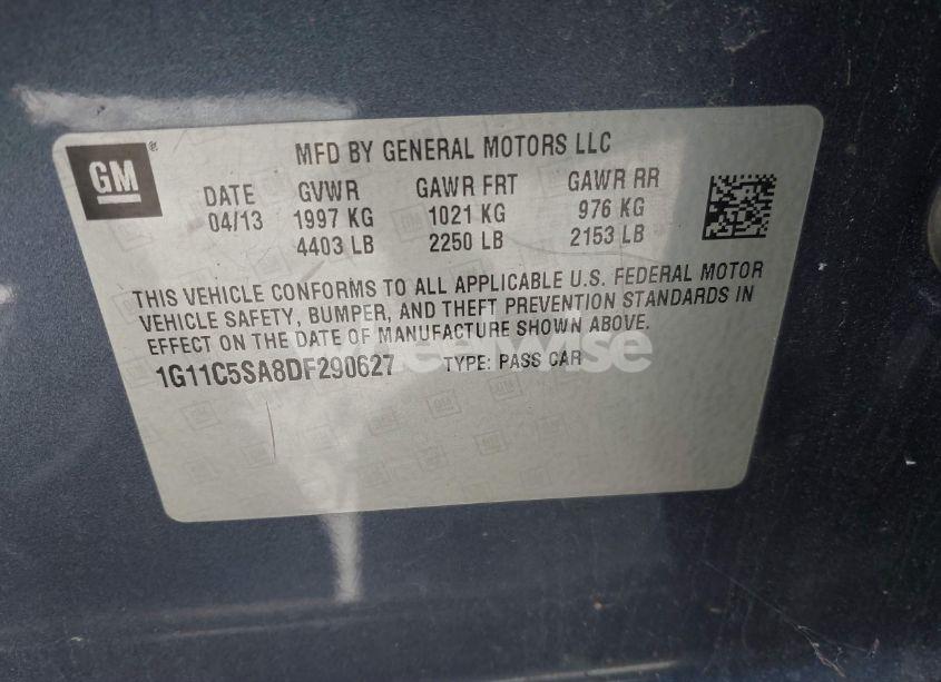 Photo 9 of 2013 Chevrolet Malibu 1LT (VIN 1G11C5SA8DF290627)