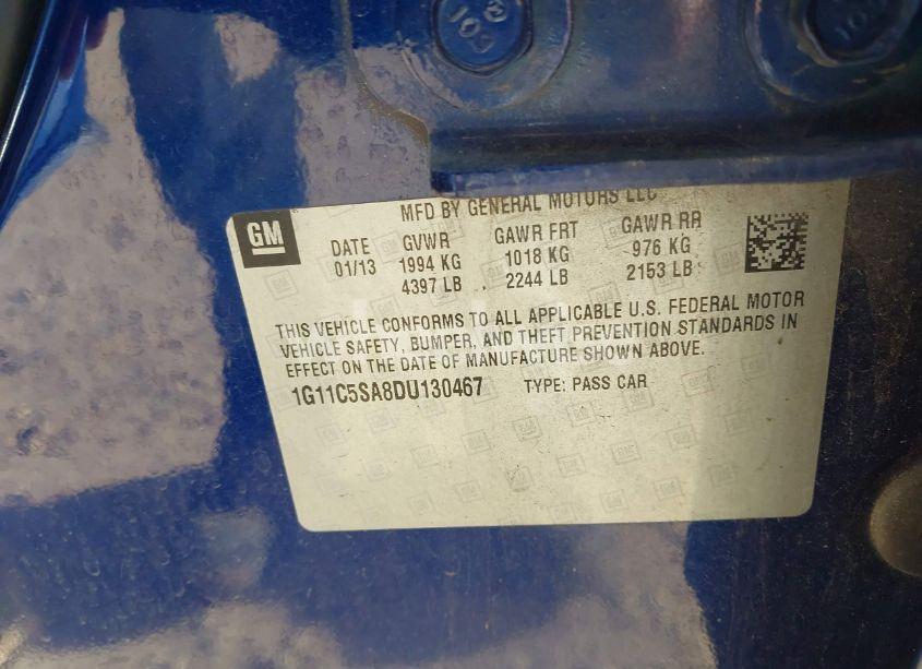 Photo 9 of 2013 Chevrolet Malibu 1LT (VIN 1G11C5SA8DU130467)
