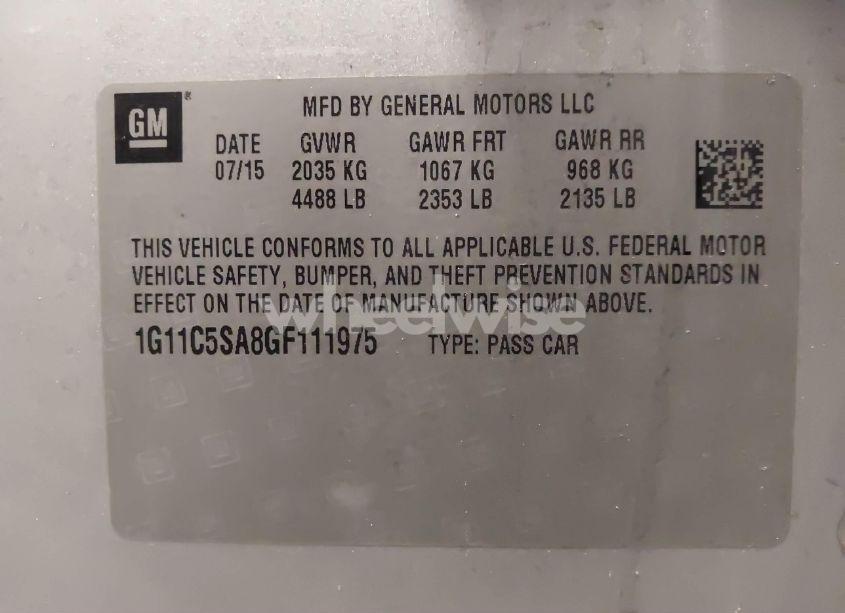 Photo 9 of 2016 Chevrolet Malibu LIMITED LT (VIN 1G11C5SA8GF111975)