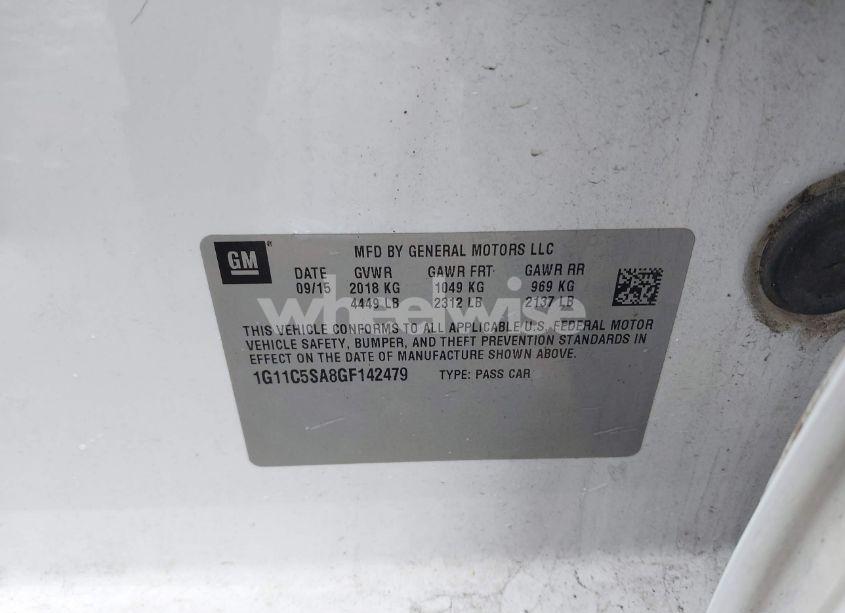 Photo 9 of 2016 Chevrolet Malibu LIMITED LT (VIN 1G11C5SA8GF142479)