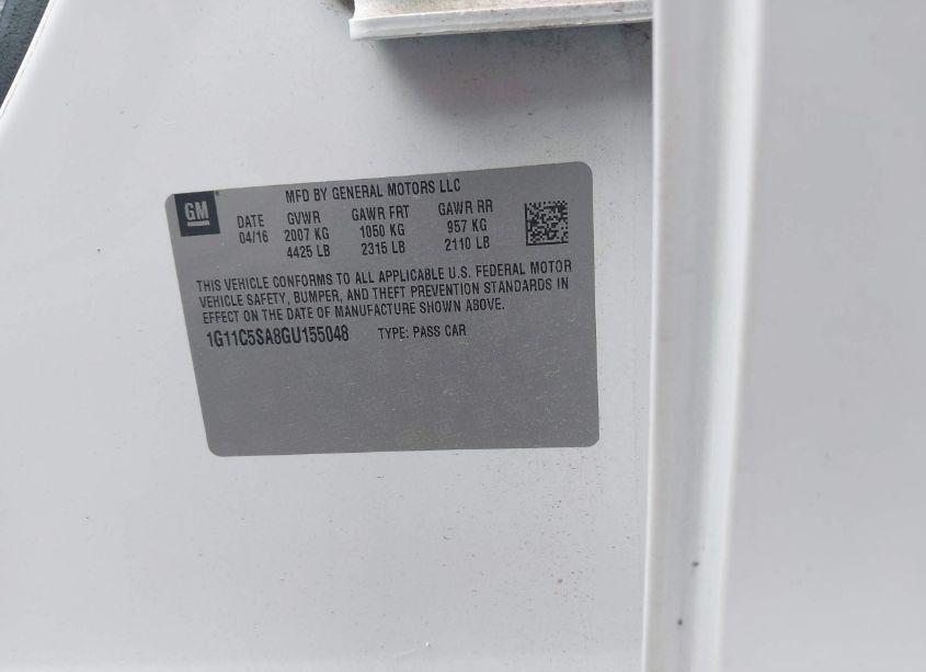 Photo 9 of 2016 Chevrolet Malibu LIMITED LT (VIN 1G11C5SA8GU155048)