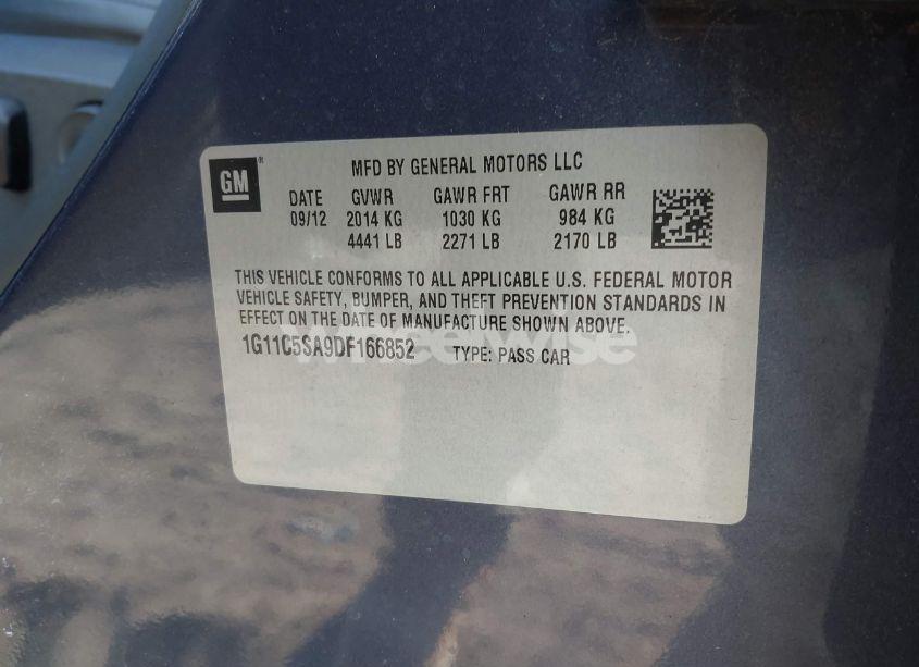 Photo 9 of 2013 Chevrolet Malibu 1LT (VIN 1G11C5SA9DF166852)
