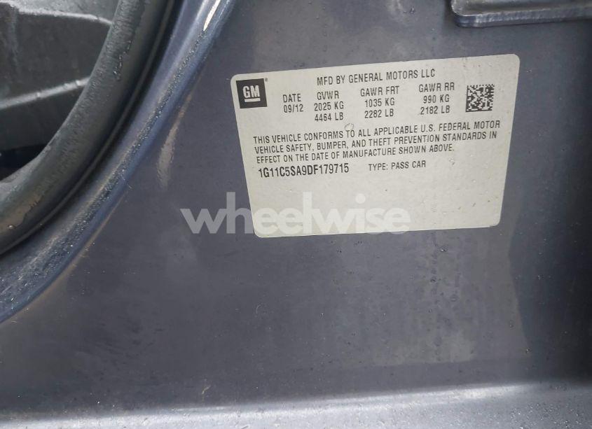Photo 9 of 2013 Chevrolet Malibu 1LT (VIN 1G11C5SA9DF179715)