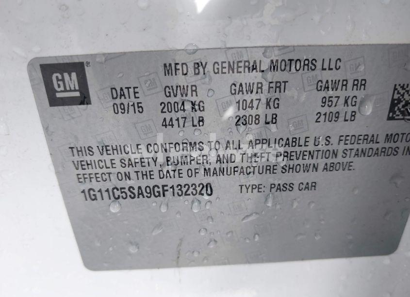 Photo 9 of 2016 Chevrolet Malibu LIMITED LT (VIN 1G11C5SA9GF132320)