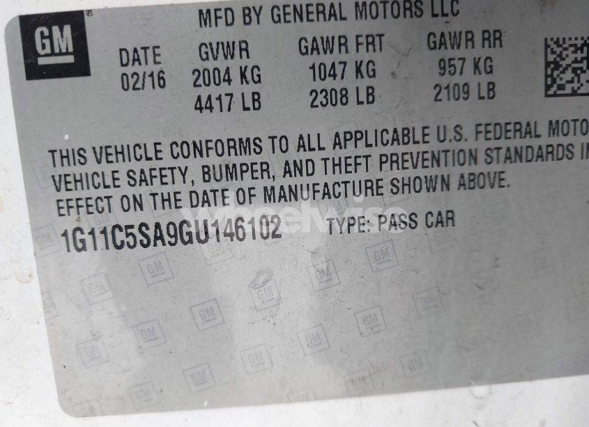 Photo 9 of 2016 Chevrolet Malibu LIMITED LT (VIN 1G11C5SA9GU146102)