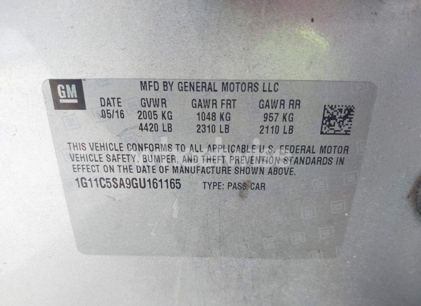 Photo 9 of 2016 Chevrolet Malibu LIMITED LT (VIN 1G11C5SA9GU161165)