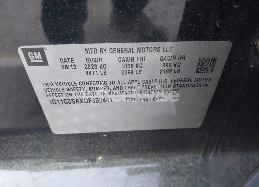 Photo 9 of 2013 Chevrolet Malibu 1LT (VIN 1G11C5SAXDF350441)