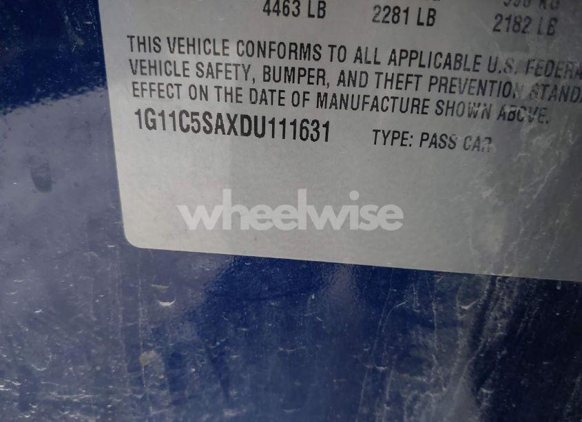 Photo 9 of 2013 Chevrolet Malibu 1LT (VIN 1G11C5SAXDU111631)