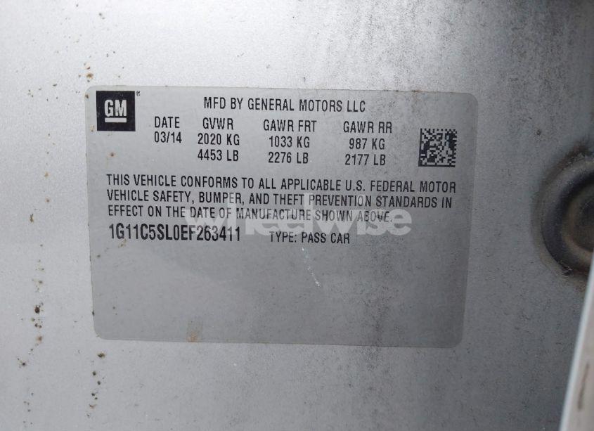 Photo 9 of 2014 Chevrolet Malibu 1LT (VIN 1G11C5SL0EF263411)