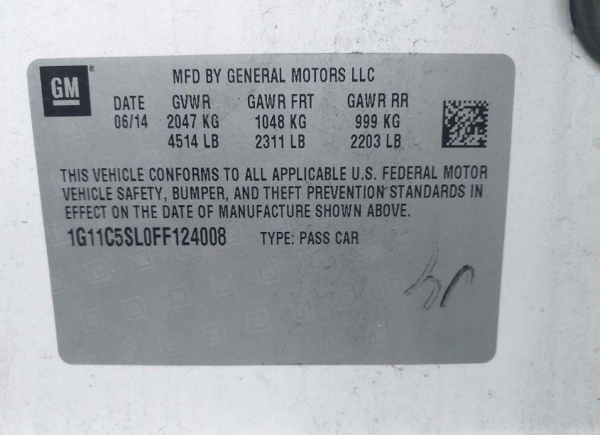 Photo 9 of 2015 Chevrolet Malibu 1LT (VIN 1G11C5SL0FF124008)