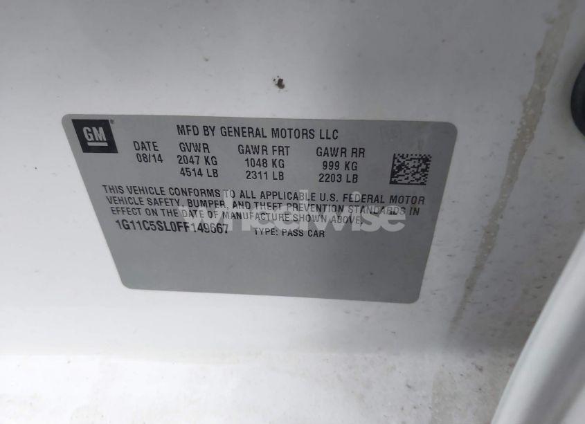 Photo 9 of 2015 Chevrolet Malibu 1LT (VIN 1G11C5SL0FF149667)