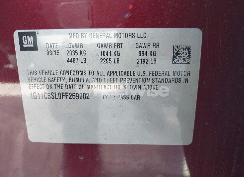 Photo 9 of 2015 Chevrolet Malibu 1LT (VIN 1G11C5SL0FF269002)