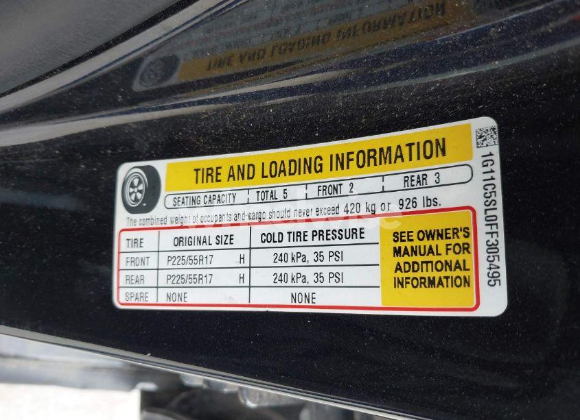 Photo 9 of 2015 Chevrolet Malibu 1LT (VIN 1G11C5SL0FF305495)