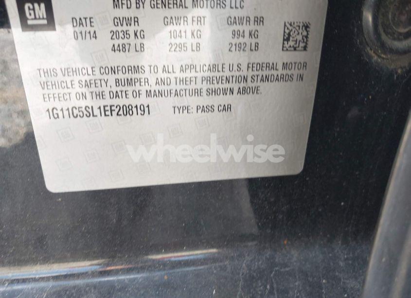 Photo 9 of 2014 Chevrolet Malibu 1LT (VIN 1G11C5SL1EF208191)