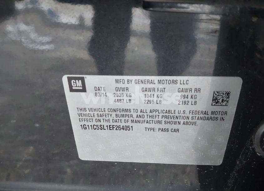 Photo 9 of 2014 Chevrolet Malibu 1LT (VIN 1G11C5SL1EF264051)