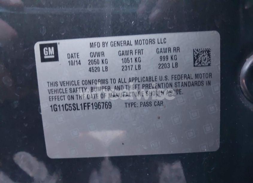 Photo 9 of 2015 Chevrolet Malibu 1LT (VIN 1G11C5SL1FF196769)