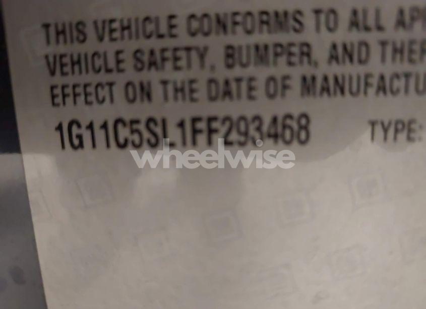 Photo 9 of 2015 Chevrolet Malibu 1LT (VIN 1G11C5SL1FF293468)