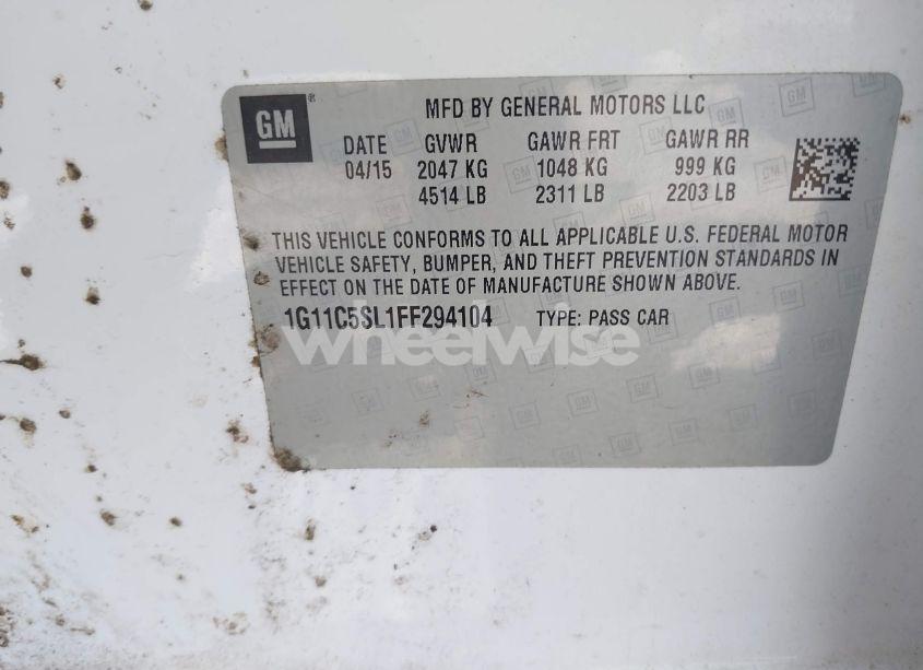Photo 9 of 2015 Chevrolet Malibu 1LT (VIN 1G11C5SL1FF294104)