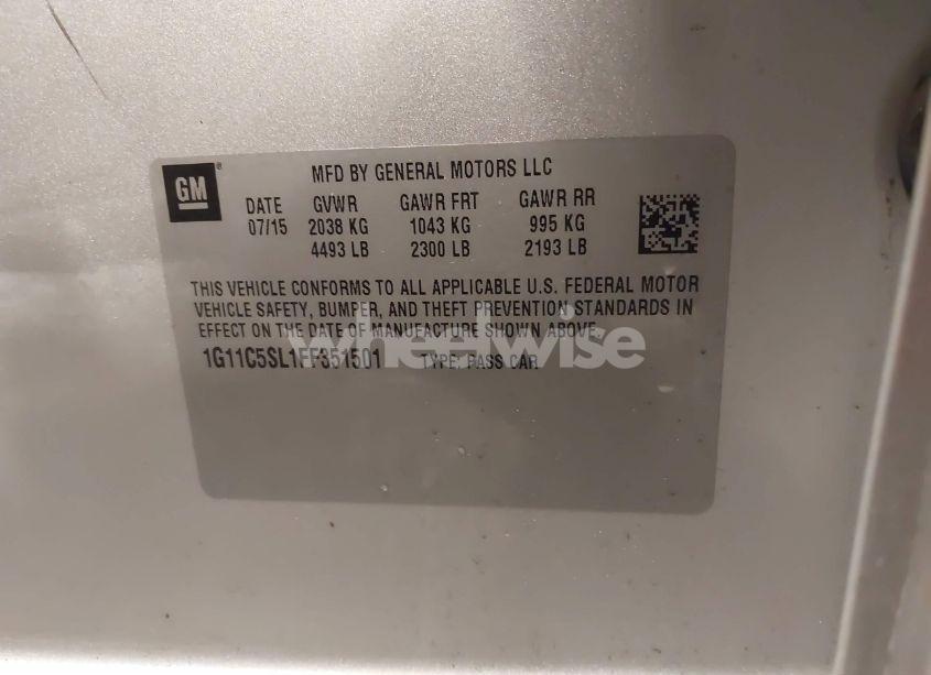 Photo 9 of 2015 Chevrolet Malibu 1LT (VIN 1G11C5SL1FF351501)