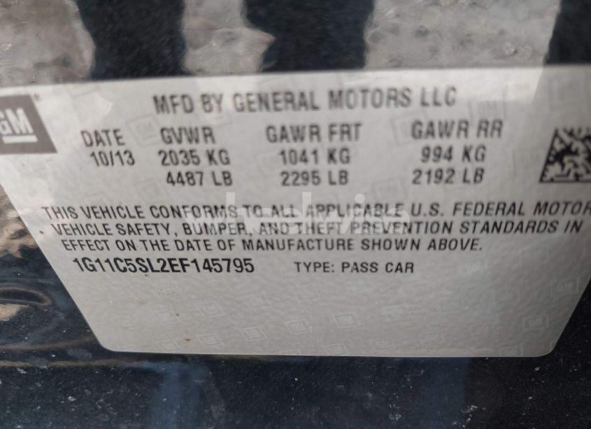 Photo 9 of 2014 Chevrolet Malibu 1LT (VIN 1G11C5SL2EF145795)