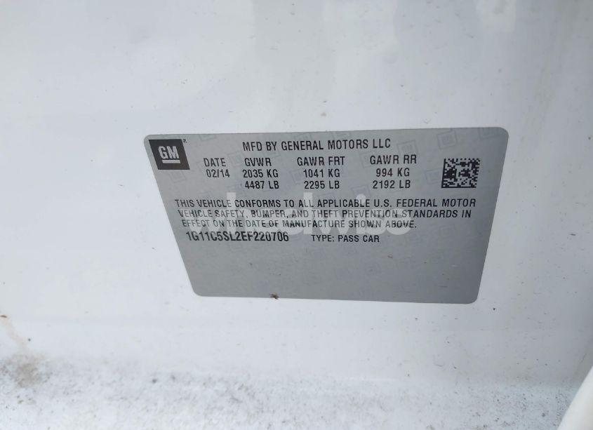 Photo 9 of 2014 Chevrolet Malibu 1LT (VIN 1G11C5SL2EF220706)