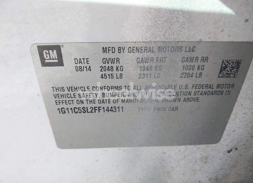 Photo 9 of 2015 Chevrolet Malibu 1LT (VIN 1G11C5SL2FF144311)