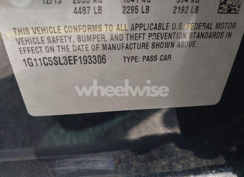 Photo 9 of 2014 Chevrolet Malibu 1LT (VIN 1G11C5SL3EF193306)