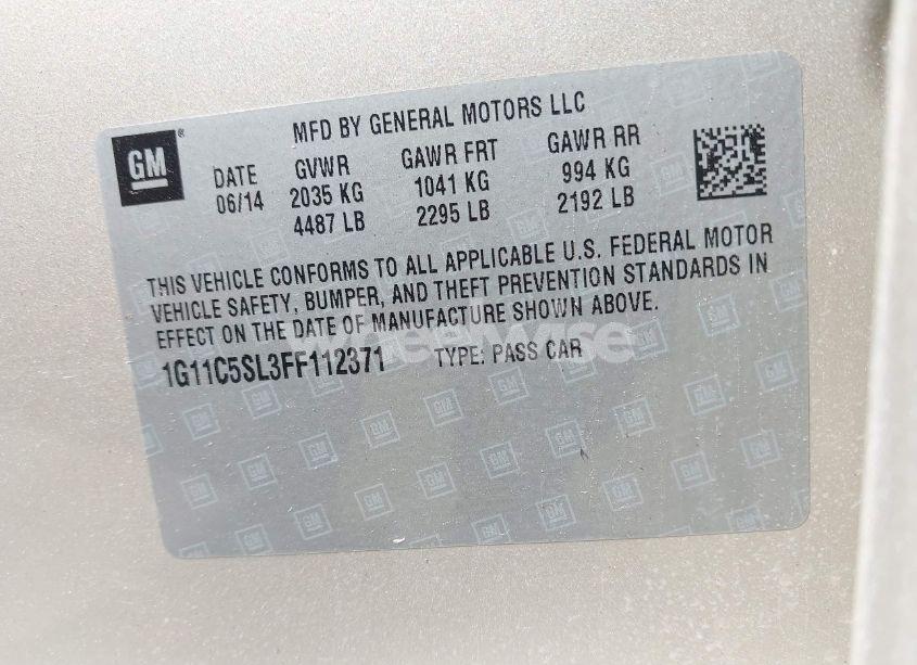 Photo 9 of 2015 Chevrolet Malibu 1LT (VIN 1G11C5SL3FF112371)