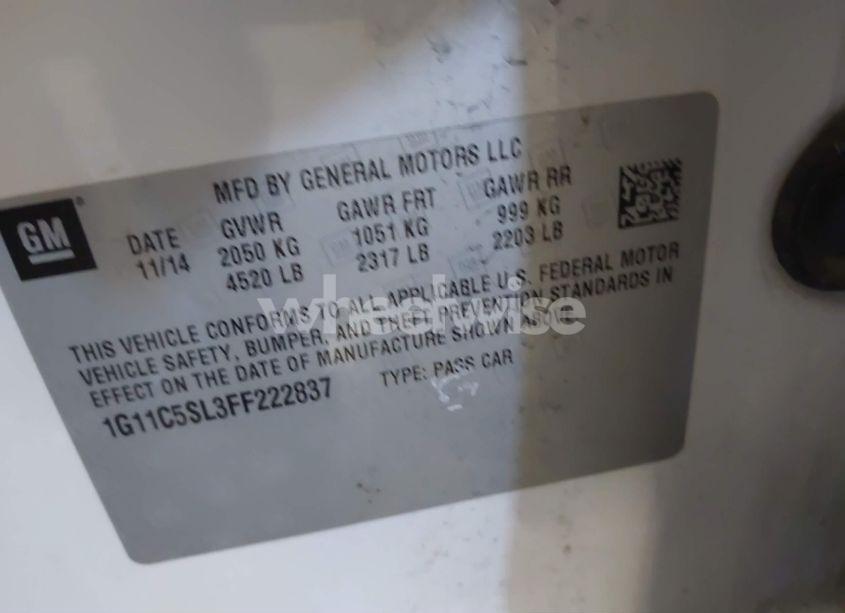 Photo 9 of 2015 Chevrolet Malibu 1LT (VIN 1G11C5SL3FF222837)