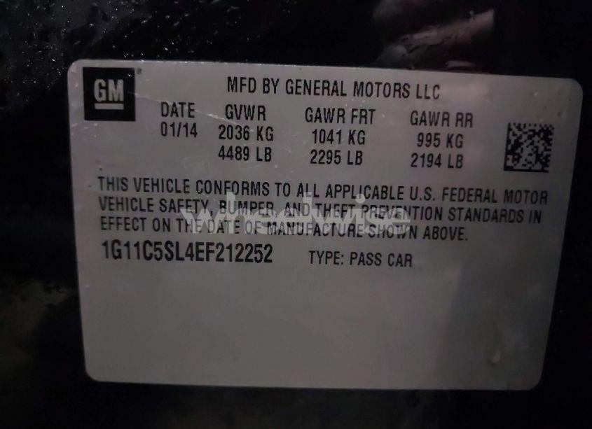 Photo 9 of 2014 Chevrolet Malibu 1LT (VIN 1G11C5SL4EF212252)